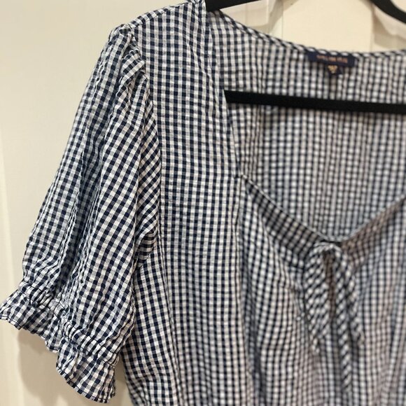 Navy and white cute top size XL by Skies Are Blue - Picture 2 of 6